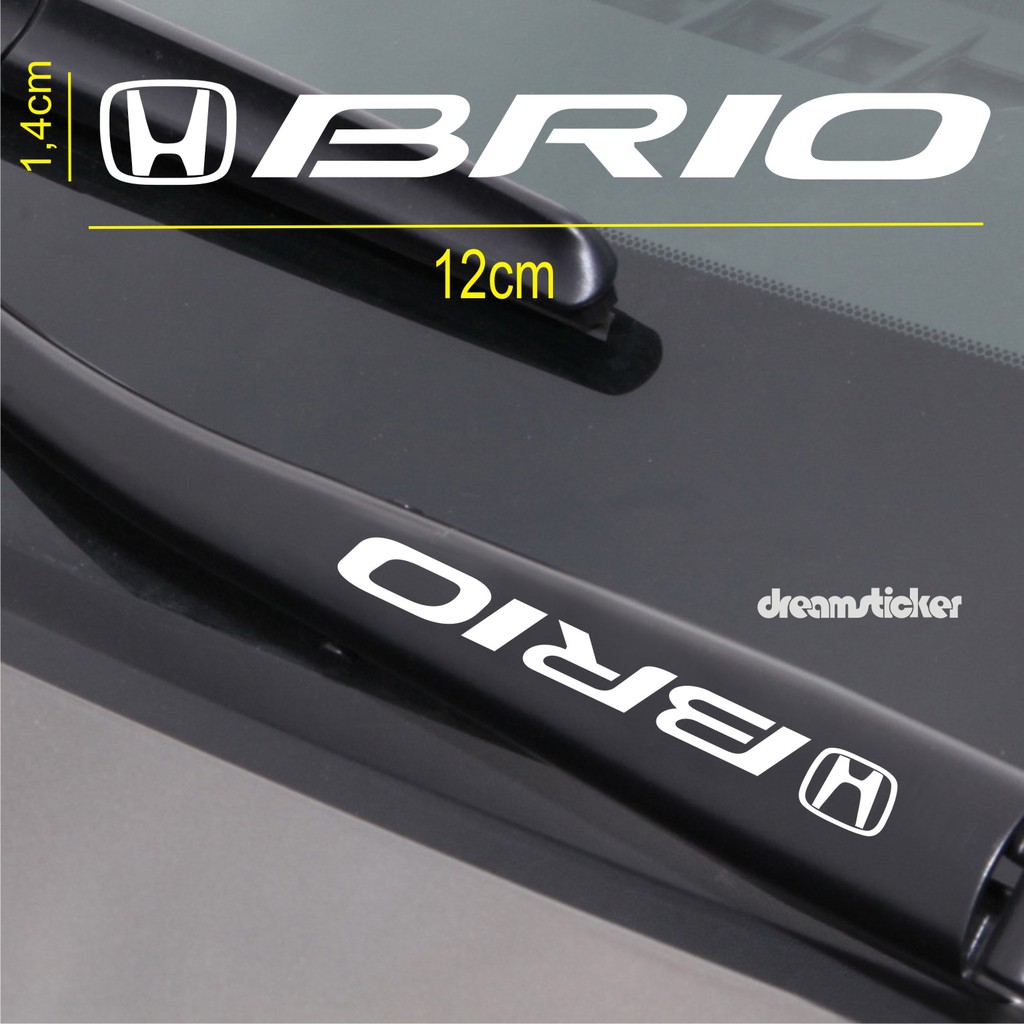 Sticker Wiper Mobil Honda Brio 2buah Cutting Stiker Variasi