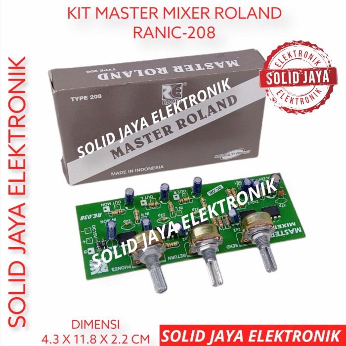 KIT MASTER ROLAND MASTER MIXER ROLAND SEND RETURN PHONES RANIC 208