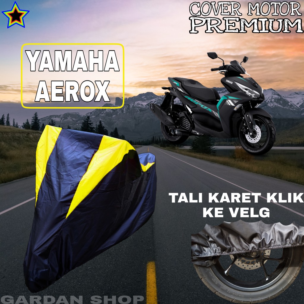 Sarung Motor YAMAHA AERIOX Hitam Kuning Penutup Pelindung Motor Yamaha Aeriox PREMIUM