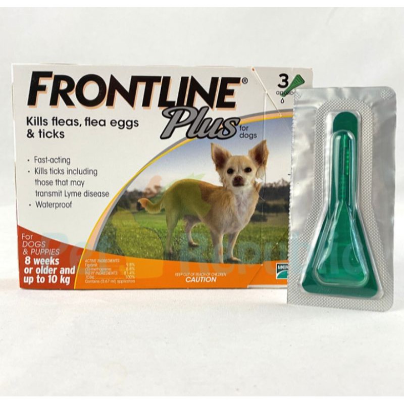 (1tube) frontline plus dog 0-10 kg -obat tetes kutu ampuh for puppy &amp; dog small