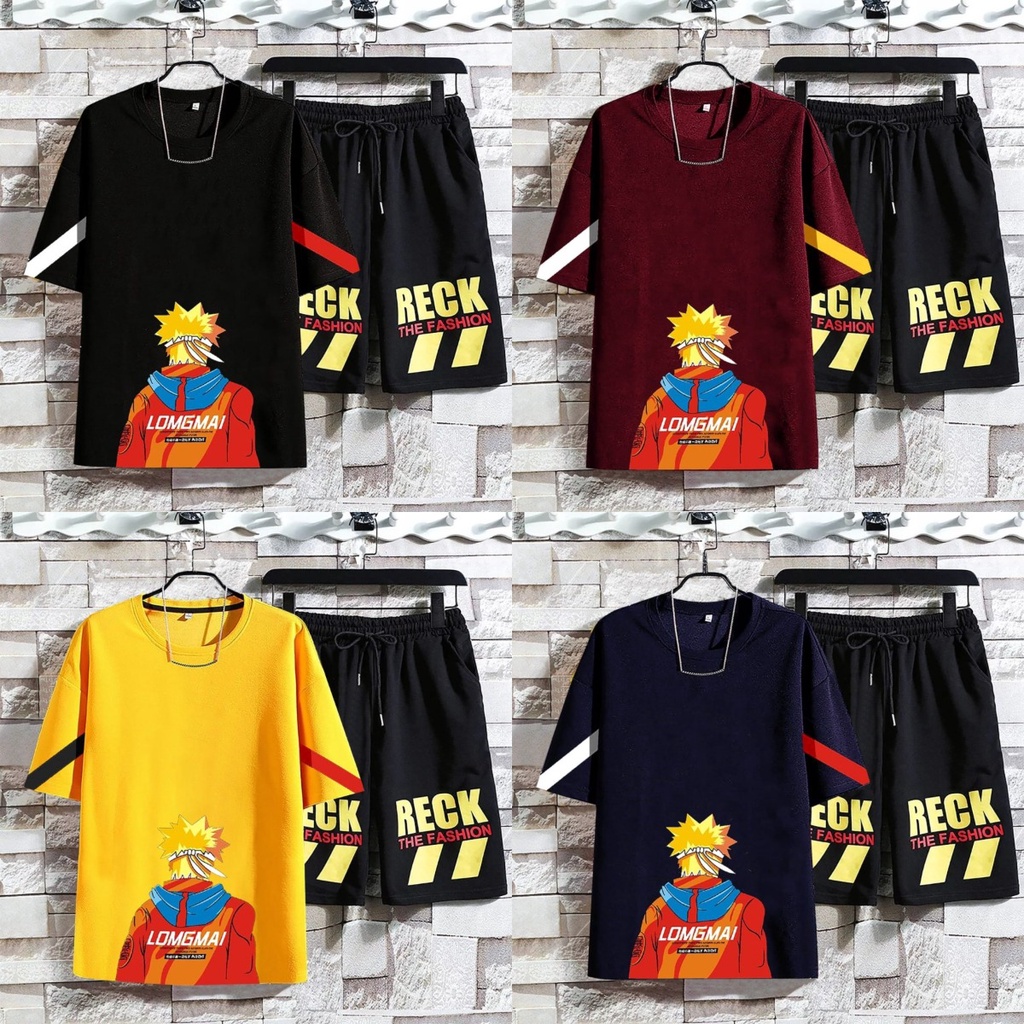 Asgard777 - SETELAN NARUTO / kaos distro / baju pendek cowok / kaos pria / baju cowok / celana pendek pria / celpen / kaos pria / baju kaos pria / celana pendek pria