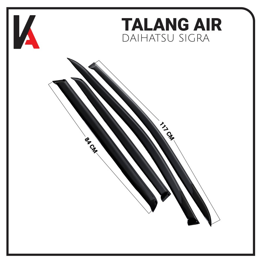 Talang Air Pintu Mobil Daihatsu Sigra 2016 - 2020 Model Slim 4 Pintu