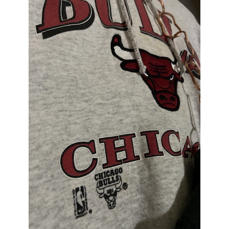 Hoodie Chicago Bulls Vintage 90s Nutmeg embro embroidered logo jordan