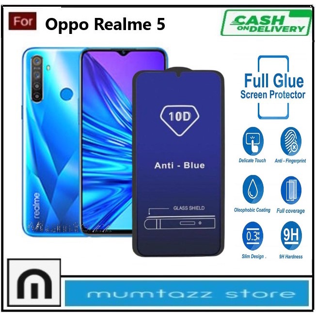 PROMO Tempered Glass Anti Radiasi Oppo Realme 5 / Realmi 5i / Realme 5s / Realme 5 Pro Anti Gores ka