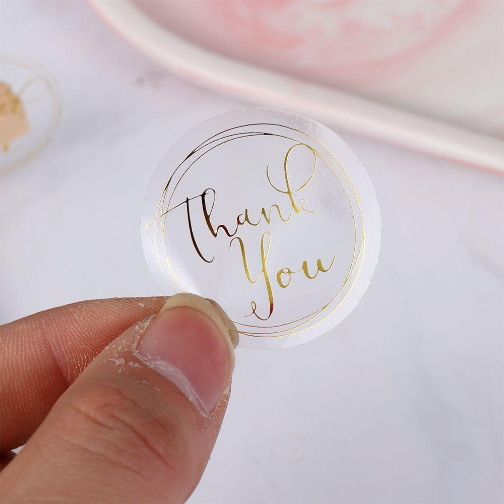 Wonder Handmade Stiker DIY Bulat Transparan Baking Perhiasan Sealing Craft Terima Kasih