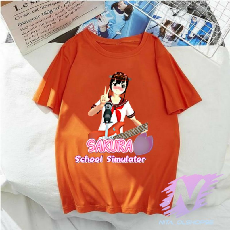 kaos anak sakura school simulator baju sakura school simutalor main gitar