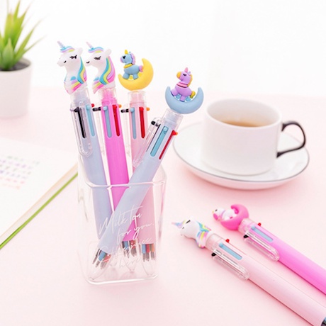 

Unicorn Pen 6 Multicolor Colors / Unique Funny Multi Color Pen