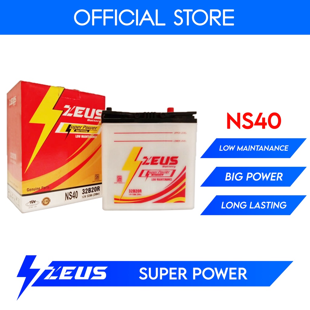 Aki Kia New Visto Zeus Battery NS40 32B20R Extra Power Accu Basah
