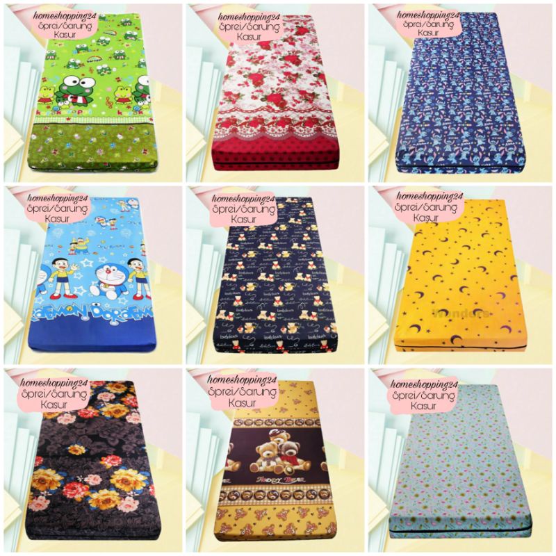 Sprei sarung Kasur Busa Resleting ukuran 100x200x30