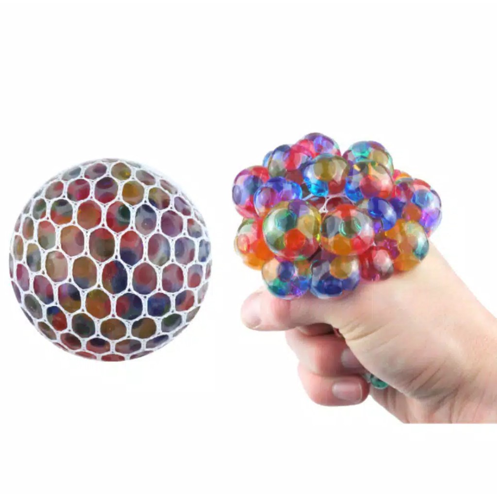 Mesh Squish Ball Stress Ball mainan anak