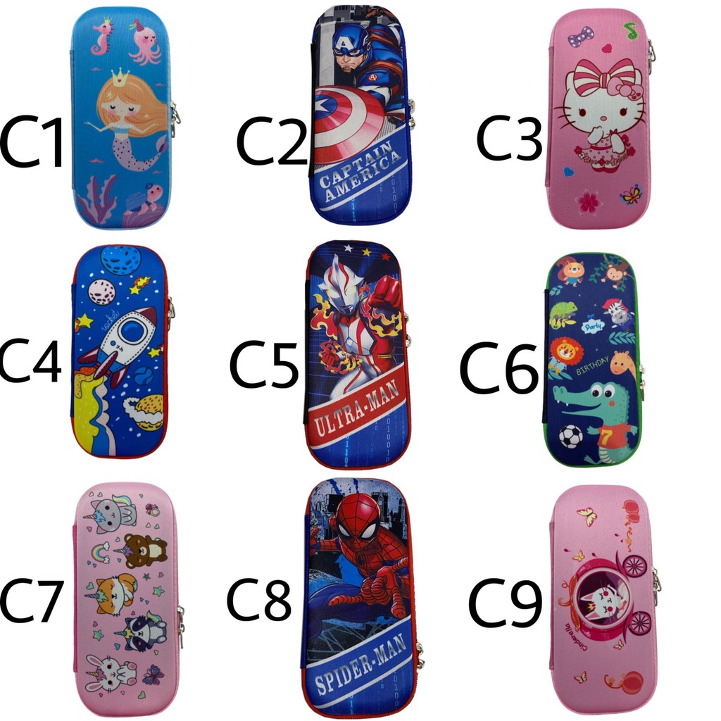 tempat pensil anak-anak kotak pensil import hardcase