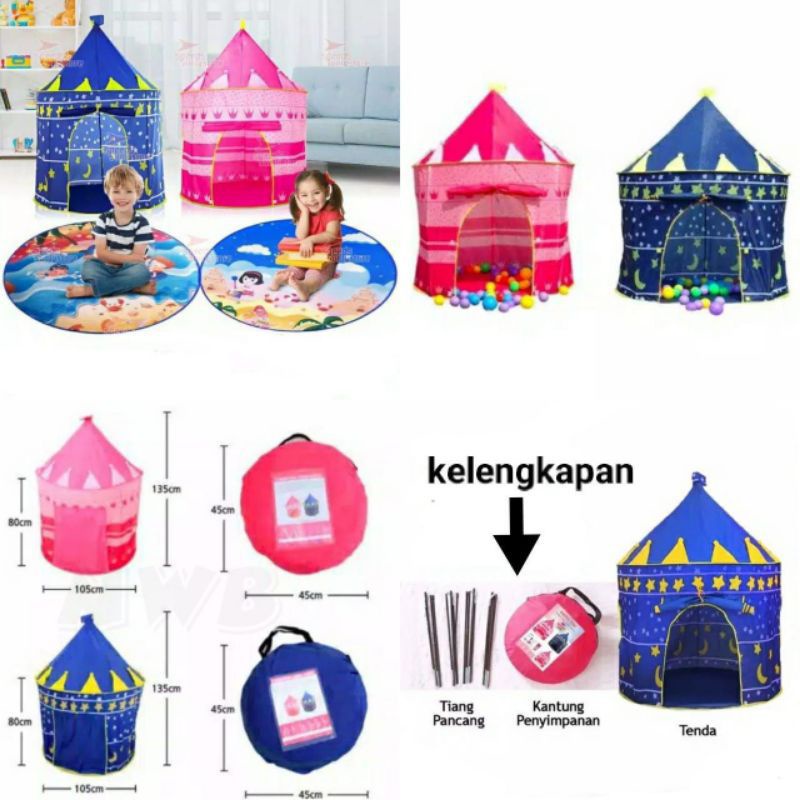 TENDA CASTLE ANAK MAINAN ANAK (1KG)  / TENDA BRRMAIN ANAK