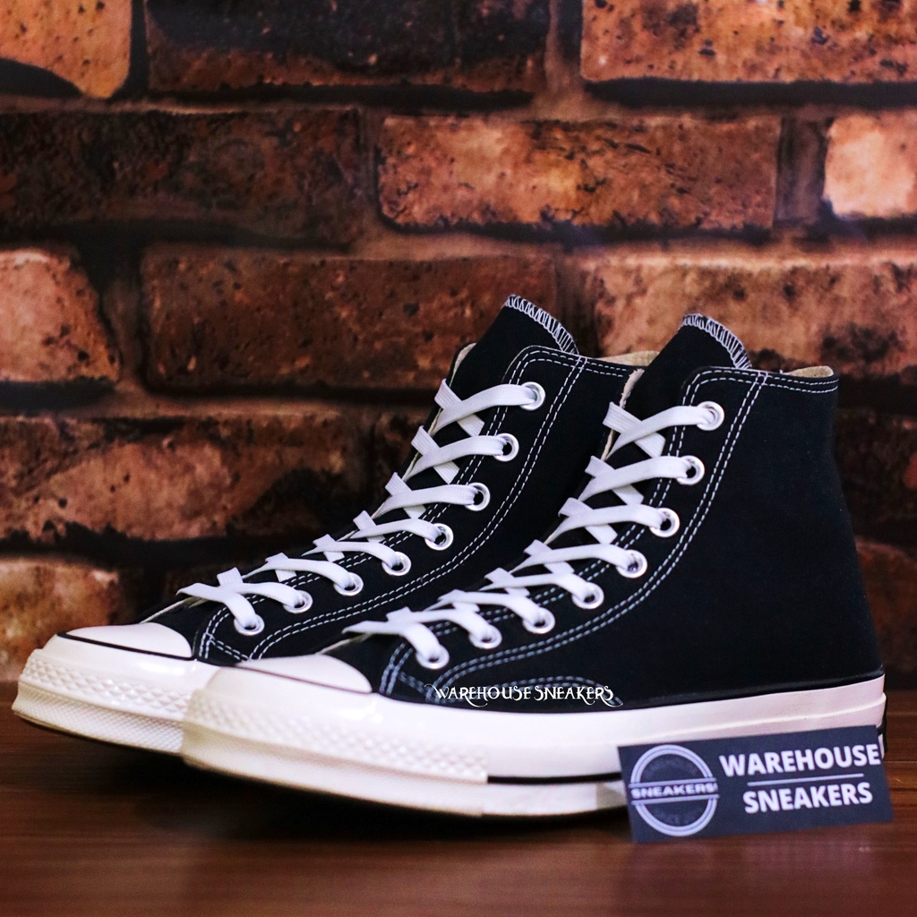 Converse 70s Chuck Taylor High Black White / Sepatu Konvers Konverse Hitam Putih Tinggi