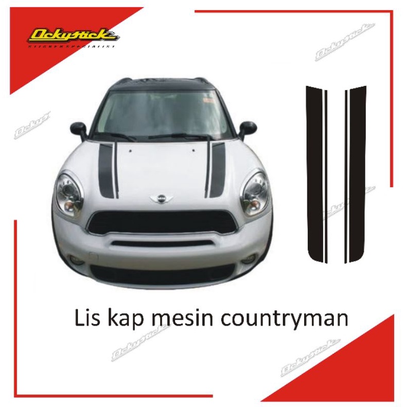 cutting sticker Lis Kap Mesin Countryman stiker mobil