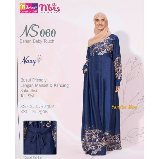NS 60 Nibras,  Gamis Nibras NS 60, Gamis Batik Nibras NS 060