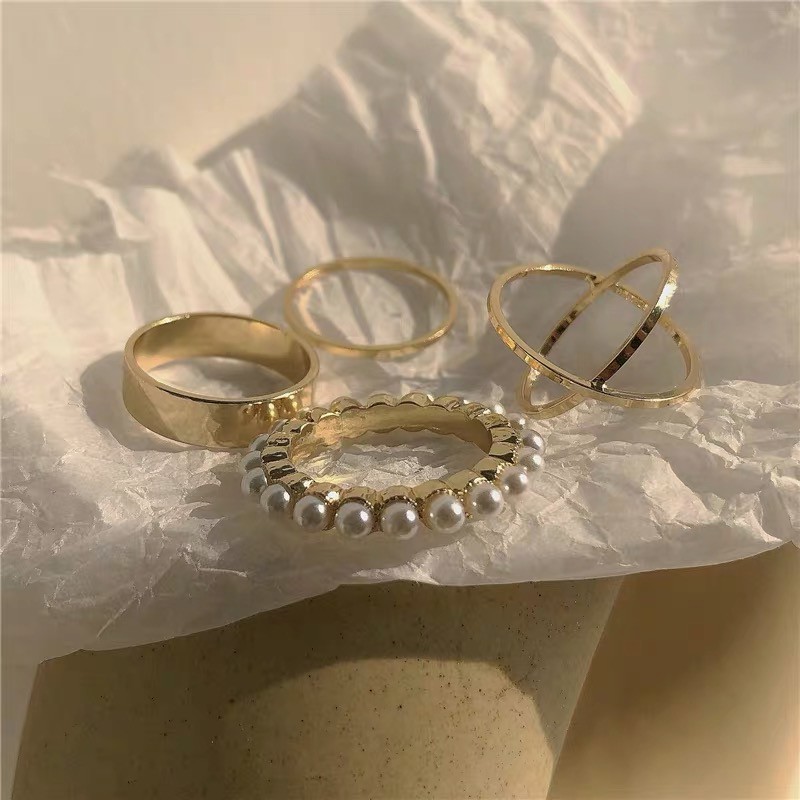 Set Cincin Anting Jari Telunjuk Minimalis Gaya Korea Untuk Wanita