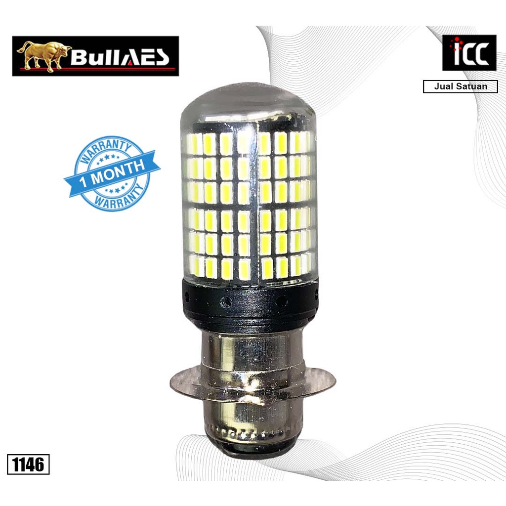 Bohlam LED H6 SMD 144 Mata LED Ac Dc I Led H6 Cob 144 Smd