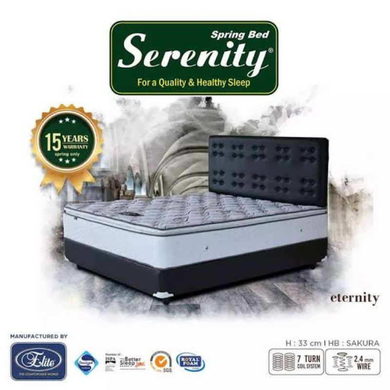 Spring Bed Serenity type eternity by Elite free bantal