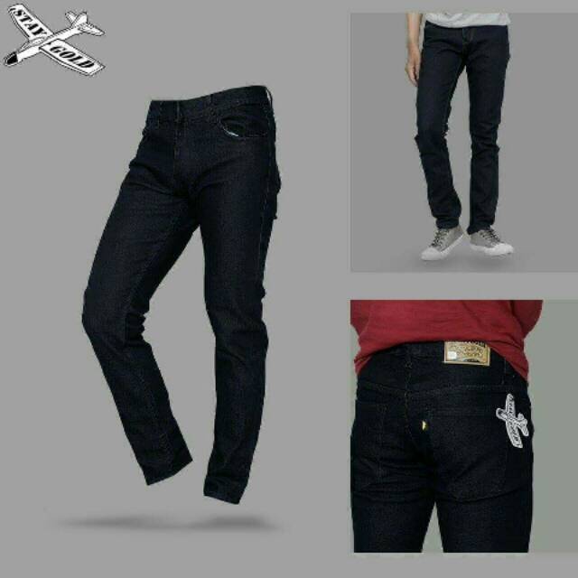 LONG PANTS BLACK & BLUE DENIM