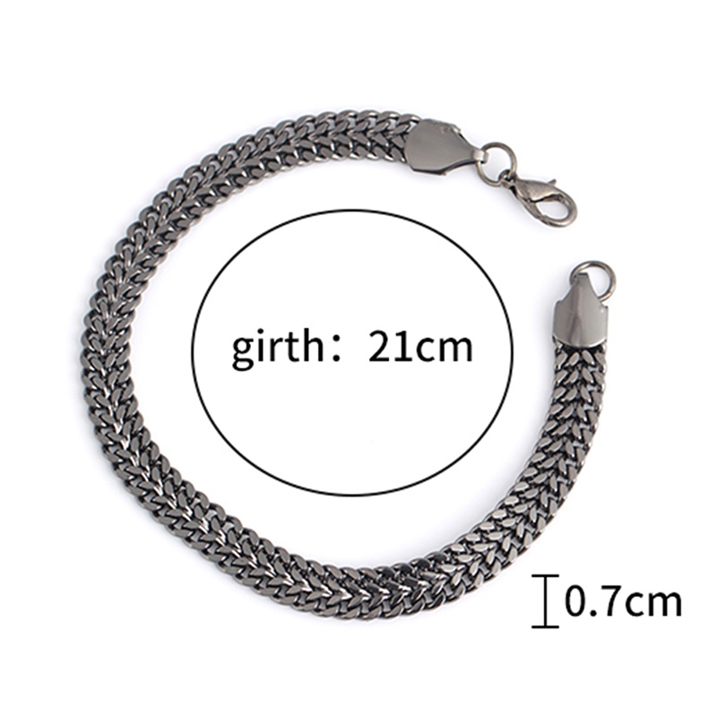 Kalung Rantai Bahan Stainless Steel Gaya Hip Hop Untuk Pria