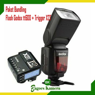 Paket Speedlite Flash Godox TT600 tt 600 Universal + Trigger Godox X2T for canon sony fuji nikon