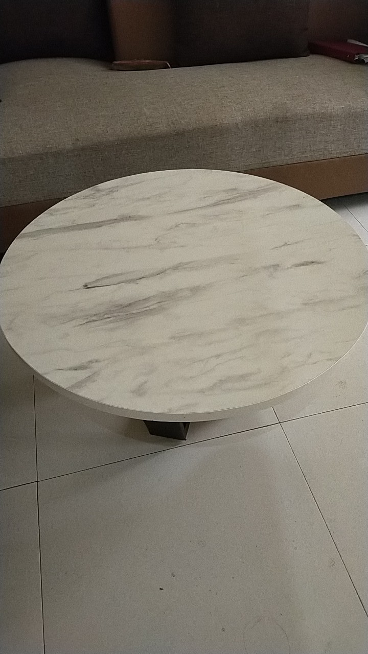 Meja Lesehan Unik - Brown Mocha Bundar