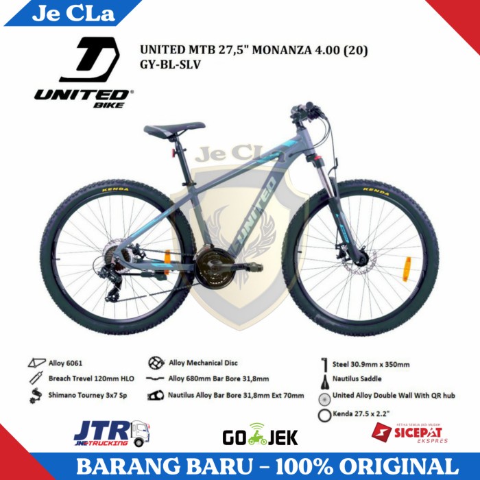 JCL Sepeda Gunung MTB 27.5 UNITED MONANZA 4.0 2020 - Grey