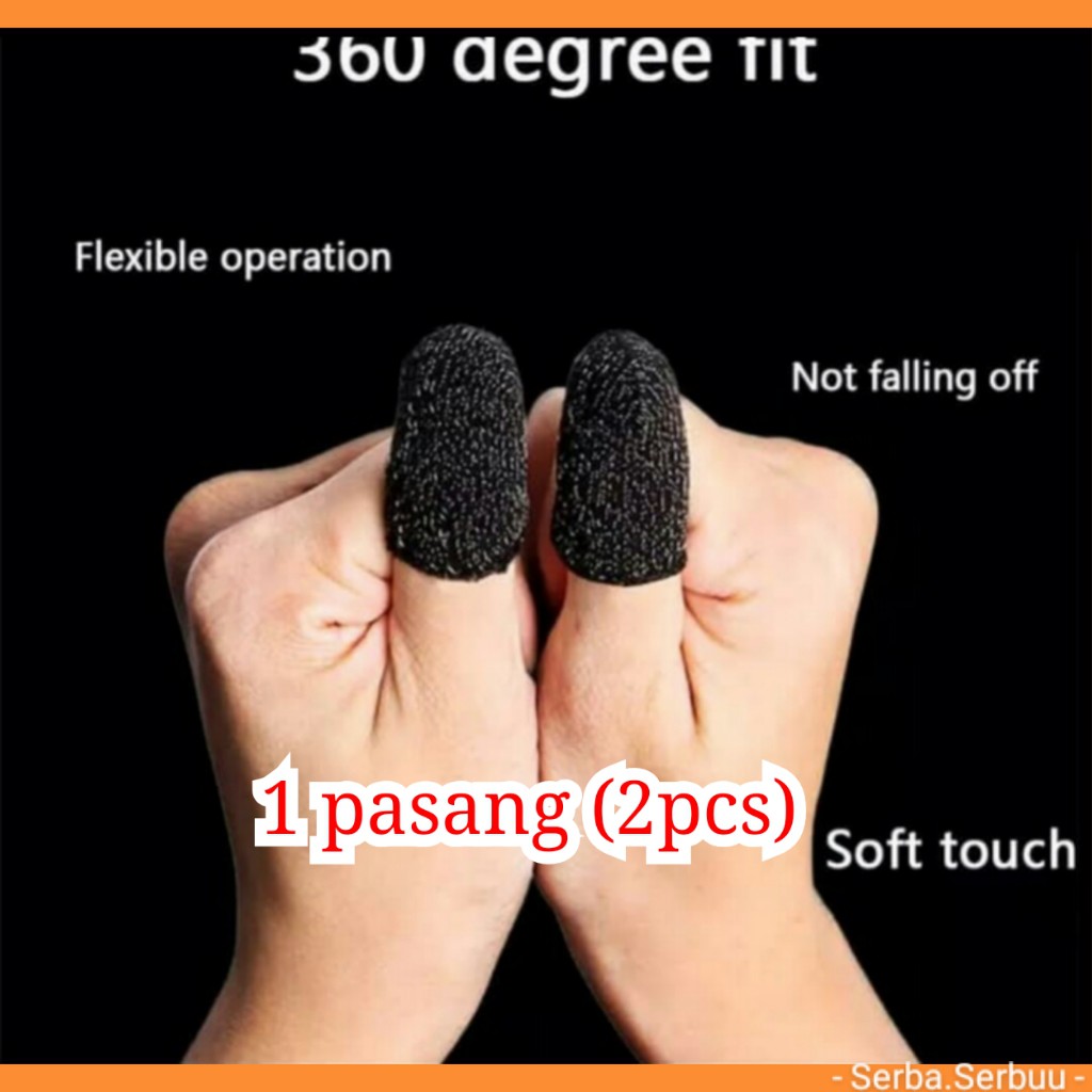 Sarung Jempol Gamer Jari Tangan Touchscreen Anti Keringat Game Sarung Jempol Gamer Jari Tangan Touchscreen Anti Keringat Game