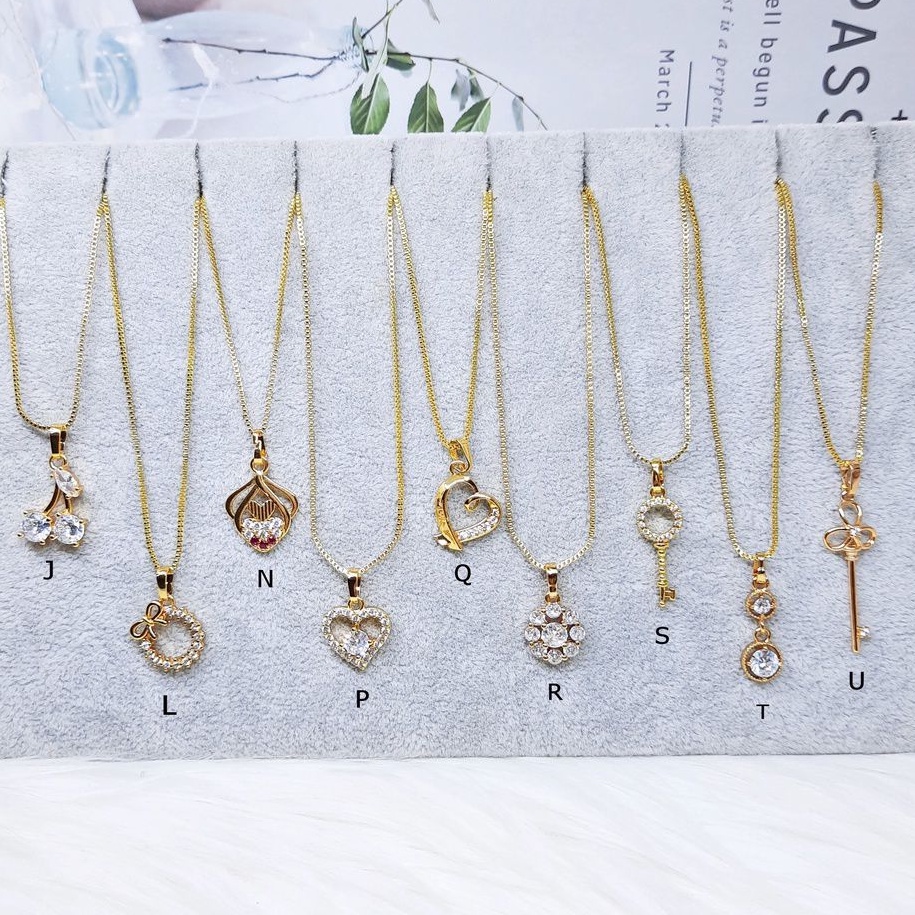 Kalung Xuping Mata Putih Pink Lapis Emas Asli - BN218