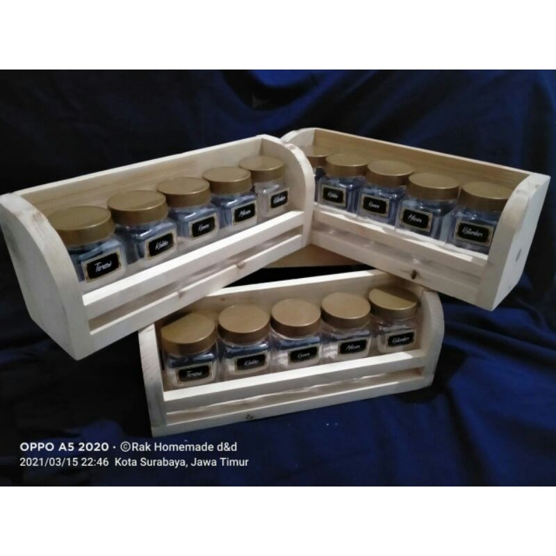 Ready rak bumbu estetik/tempat bumbu Murah