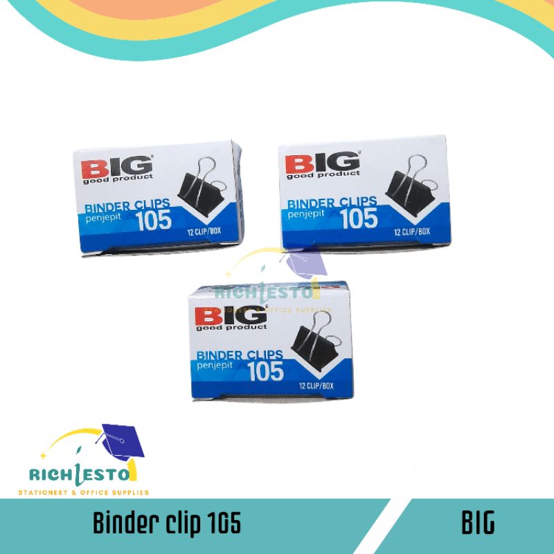 

Binder Clip BIG/Binder Klip/Penjepit Kertas 105 107 111 155 200 260