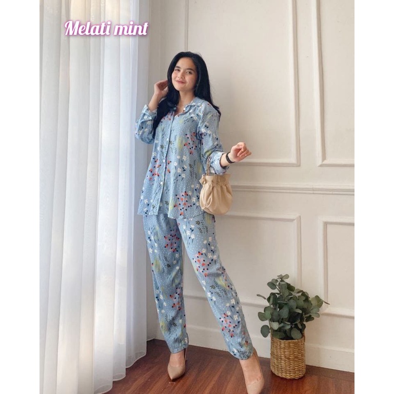 ONESET MEDINA / SETELAN KEMEJA LENGAN PANJANG RAYON VISCOSE- COZA BATIK