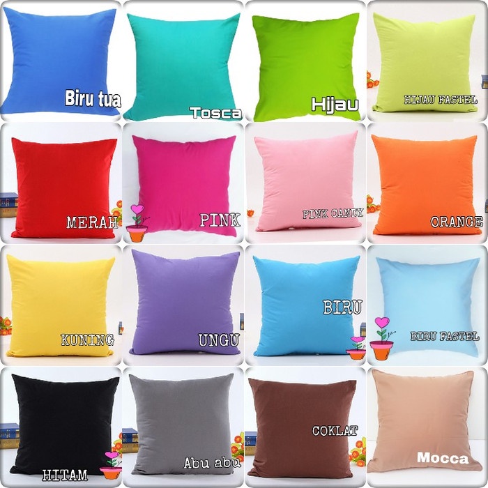 SARUNG BANTAL POLOS SOFA / KURSI 40 X 40 CM