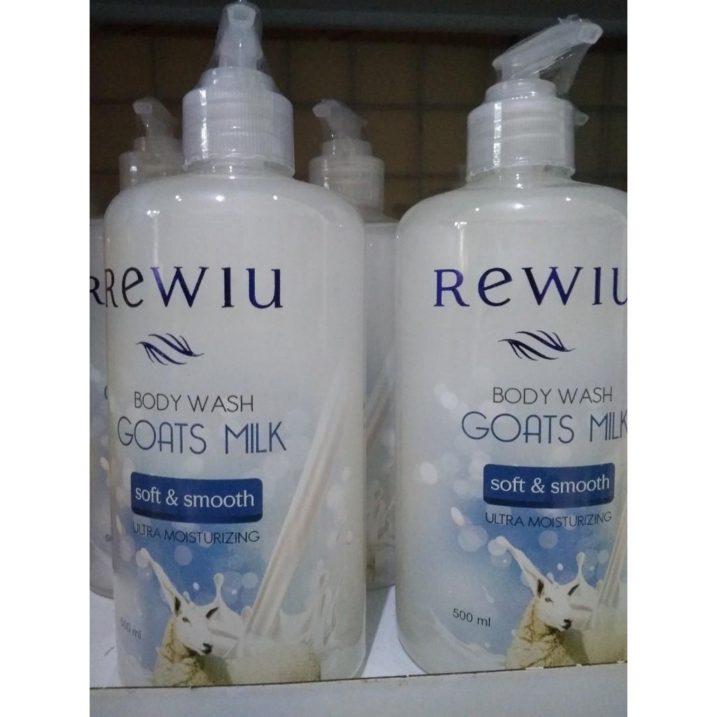 Rewiu Body Wash Goat Milk | Sabun Mandi Susu Kambing Soft &amp; Smooth Isi 500 ml Original BPOM