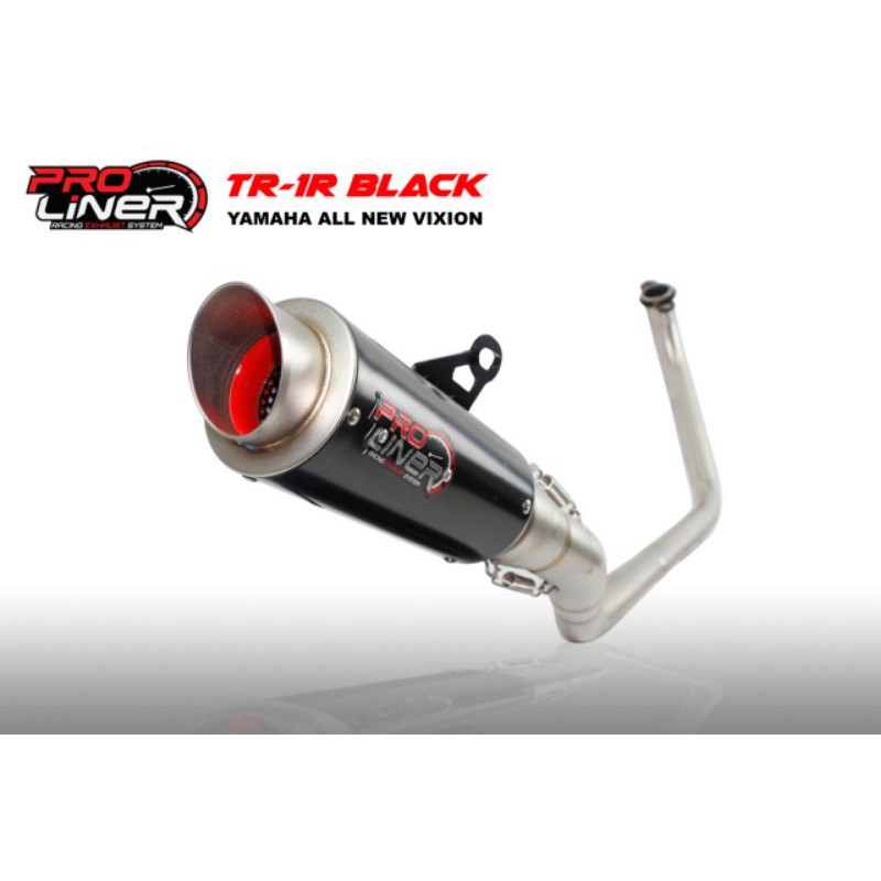 knalpot racing PRO Liner TR-1R black Vixion new . knalpot racing Vixion new Pro liner original