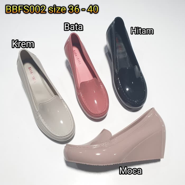 jelly shoes bara bara wedges sepatu wanita import