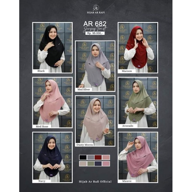 Terbaru ✔️ Ar 682 | arrafi 682 | bergo hijab jilbab instan pet antem arrafi