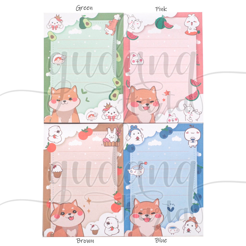 Notepad Anjing Shiba Inu Lucu Unik Memopad Notes Memo Dog DIY Scrapbook GH 301073