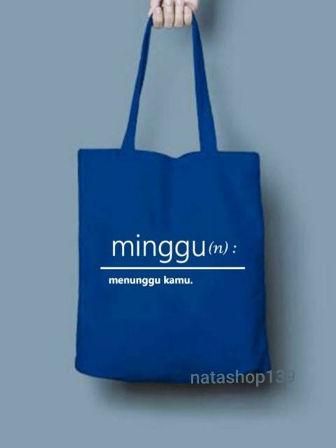 Hot Sale...!! Tote Bag Nama Hari PAKAI RESLETING