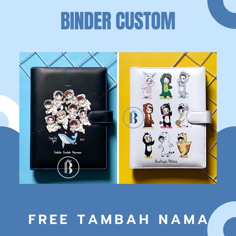 

Binder CUSTOM KPOP EX*O Chibi FREE Tambah nama 20ring A5 / 26ring B5 / 6ring A6 Planner Agenda
