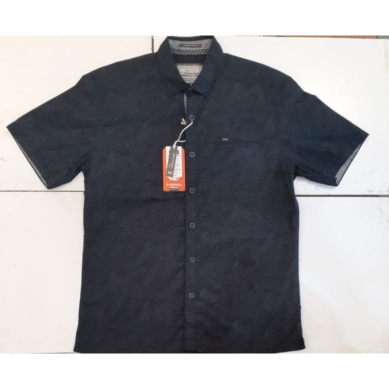 KEMEJA CARDINAL PROMO  ORIGINAL/ KEMEJA HITAM MOTIF / KEMEJA PRIA