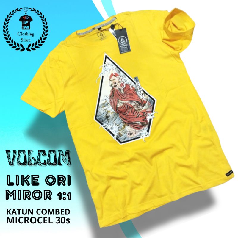 PAKAIAN PRIA KAOS VOLCOM SURFING PRIA DISTRO LIKE ORI MIROR 1:1 KATUN COMBED 30s MICROCEL