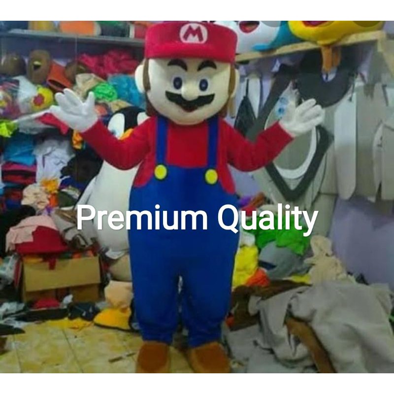 kostum badut mario bros