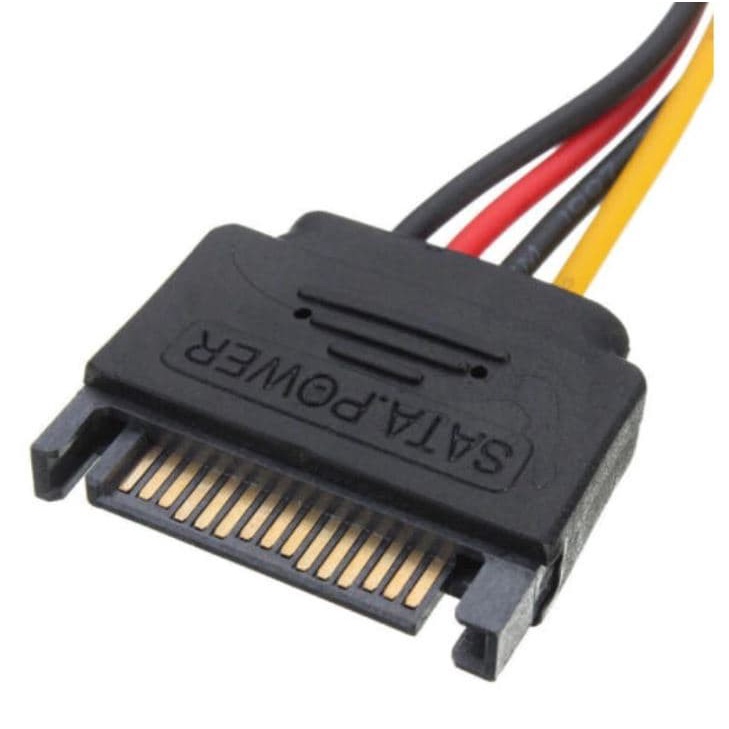 SKU-1280 KABEL SATA 15 PIN MALE TO DUAL FEMALE SPLITTER CABANG LURUS