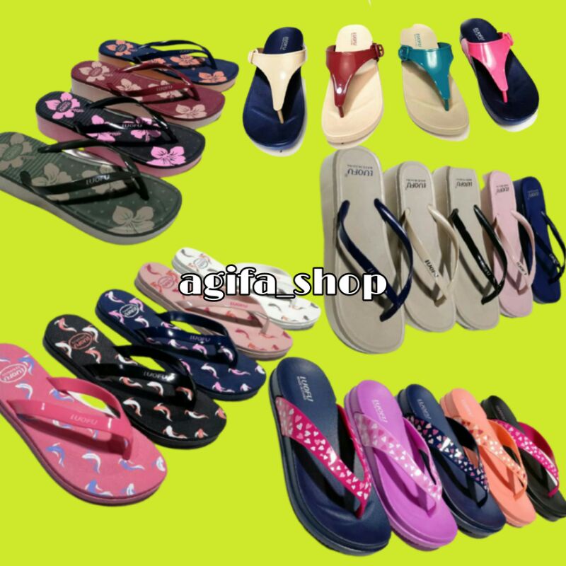 sandal luofu wanita sandal wanita sandal slop wanita sandal karet wanita sandal import Sandal wanita