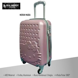 Koper Kabin Murah Ukuran 20 Inch 4 Roda Putar Robert Ansell Abs Hardcase Liner Merah Muda Shopee Indonesia