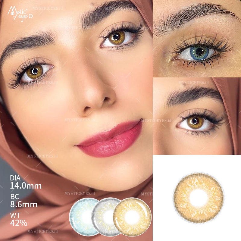 [✅COD] MYSTICEYES SOFTLENS RUSSIAN EYES SERIS 14MM MINUS -4.25 S/D -8.00