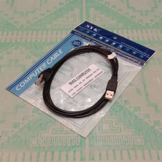 Kabel Barcode Scanner / Kabel Console USB 2.0 to RJ45 Omni Barcode Scanner