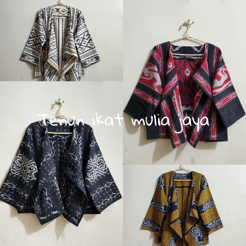 Blazer outwear wanita batik tenun ethnic original