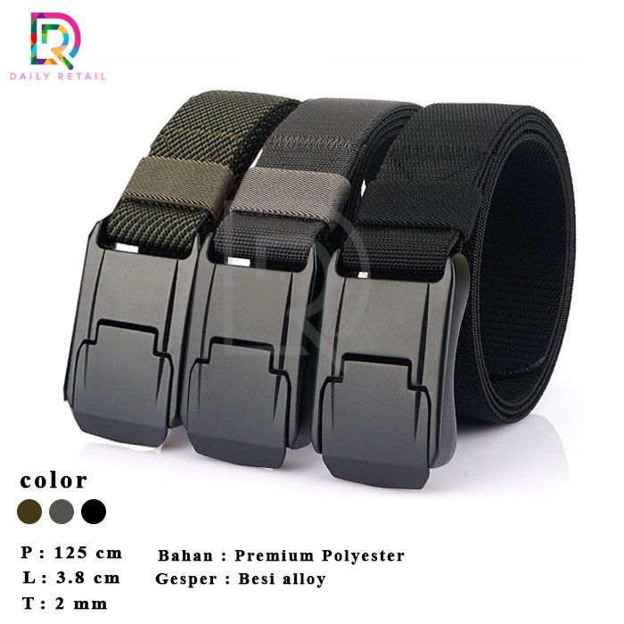 Ikat Pinggang Pria Premium - Gesper Sabuk Nylon - Men Belt